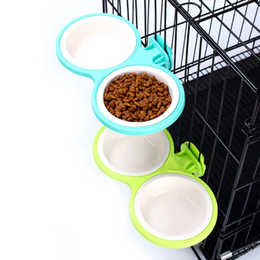 

Pet Feeder Portable Dog Bowl Dog Feeder Pet Stomach Feeding Pet Supplies Dual Petfood Bowls Plastic Cute Dog Bowl Cat 50GP002
