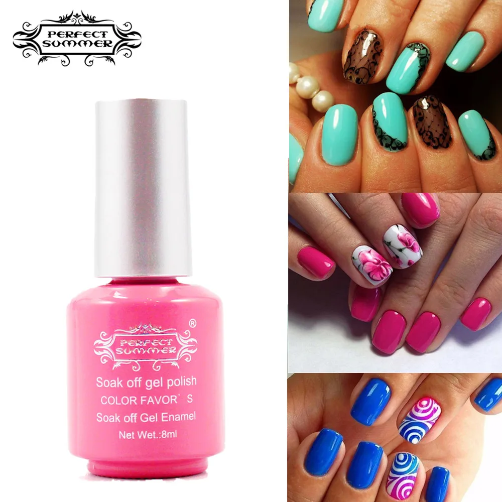 

Perfect Summer 8ml UV Gel Nail Polish Soak off LED UV Nail Gel Hot Sale Gel Lacquer Nail Polish Gel Long Lasting Varnish