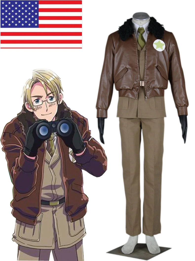 Амфред Ф. Хеталия из США Костюм для косплея Jones Uniform|cosplay costume|costume cosplayamerica cosplay hetalia |