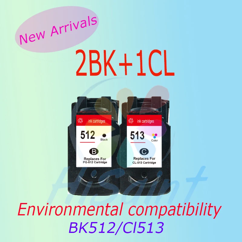 

New Arrivals for Canon 2 PG-512 & 1 CL-513 cartridges compatible Deskjet MP240 / MP250 / MP270 / MP280 / MP282 / MP480 / MP490