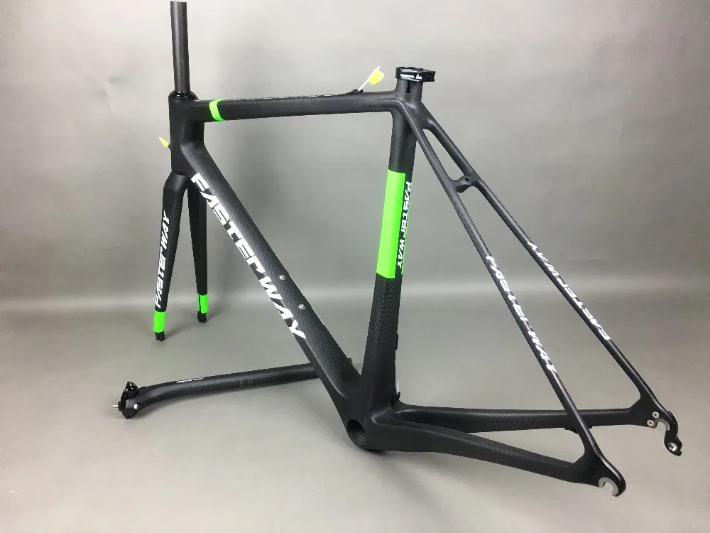 Top classic design FASTERWAY PRO full black with no logo carbon road bike frameset:carbon Frame+Seatpost+Fork+Clamp+Headset,free ems 44