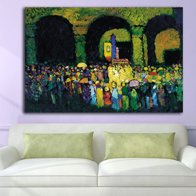 Ludwigskirche in Munich by Wassily Kandinsky Oil Painting Printed on Canvas 1