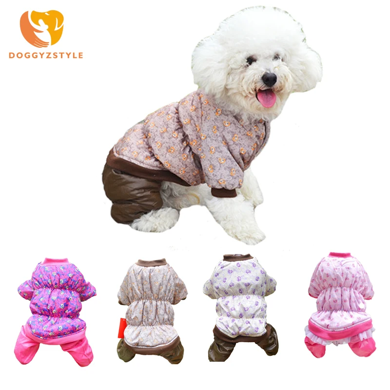 

Windproof Dog Jumpsuit Winter Pet Dog Clothes Warm Dog Coat Jacket For Small Dogs Clothing Puppy Cat Overalls DOGGYZSTYLE