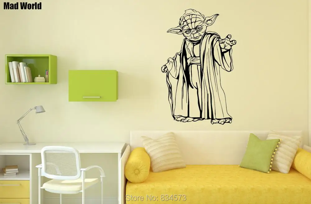 vinyl wall art decal sticker Yoda Star Wars Custom wall decor