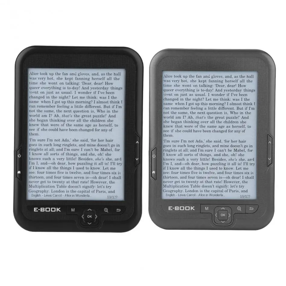 6" E Ink electronic screen ebook reader Mp3 player Built in 16GB/8GB Memory and support SD card