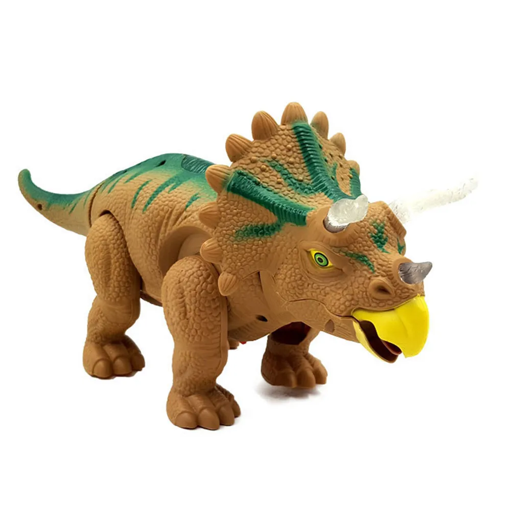 Электрический Pet игрушки куклы подарок на день рождения эмуляции электрические динозавры коричневого цвета хаки музыкальным пением с 3