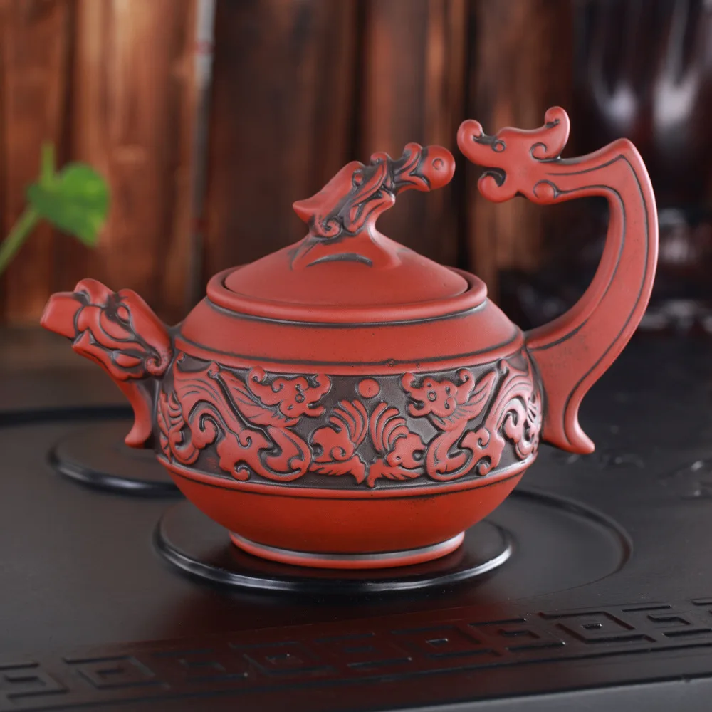 Dragon Tea Pot Ore Purple Clay Traditional Chinese Kung Fu Kettle