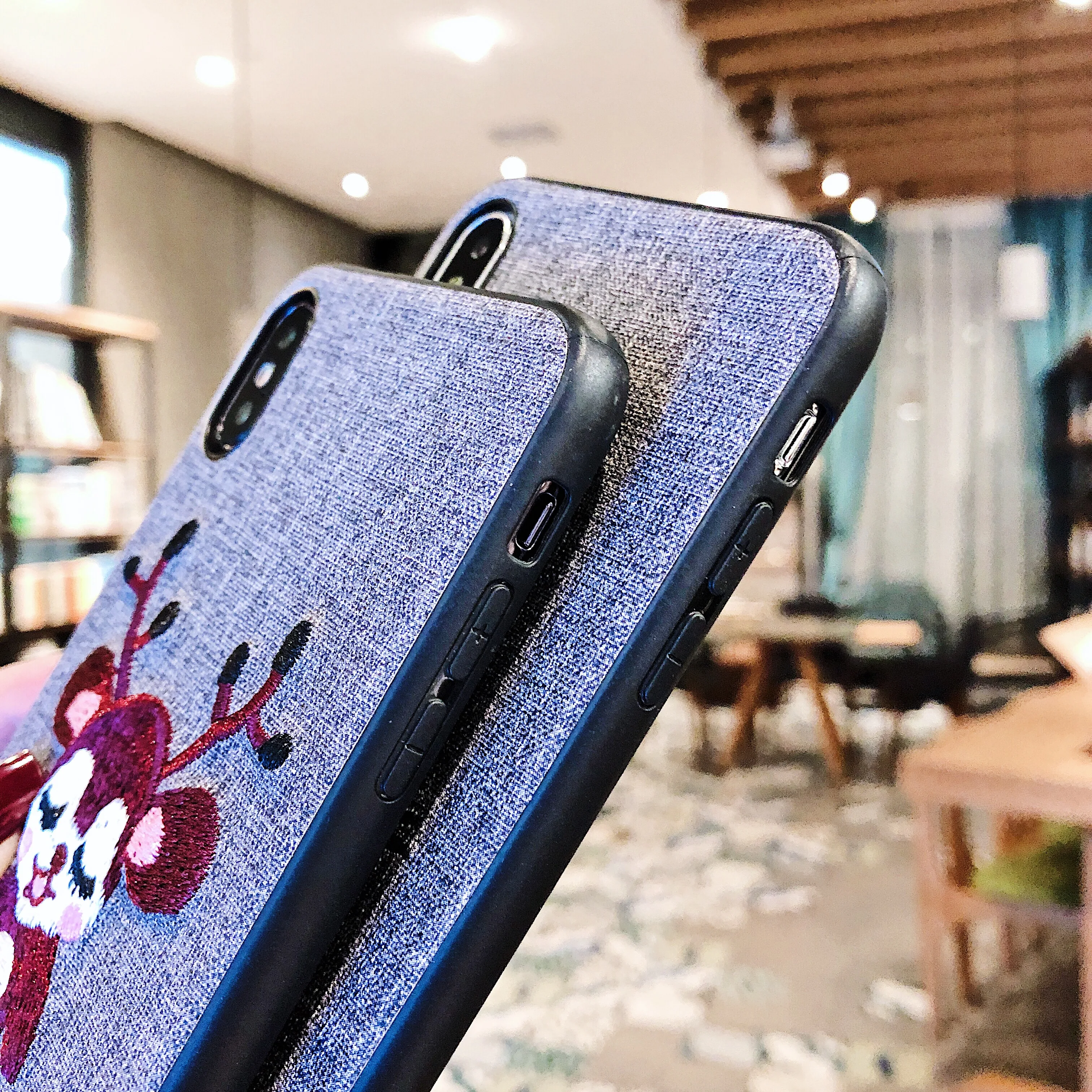 3D чехол для iPhone X XS Max XR на заднюю крышку с вышитыми милыми кошками собаками и
