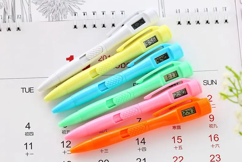 2pcs-per-lot-multi-function-ball-point-pen-with-time-clock-pen-kids-students-office-prize (4)