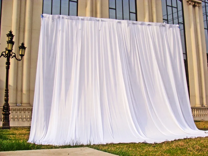 3m x 6m white curtain lining Backdrop party wedding backdrop drapes