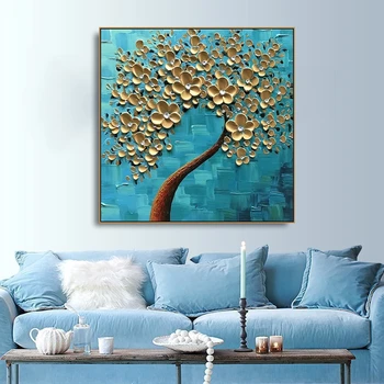 

Laeacco Canvas Calligraphy Painting Modern Flower Posters and Prints Floral Wall Artwork Picture for Living Room Home Decoration