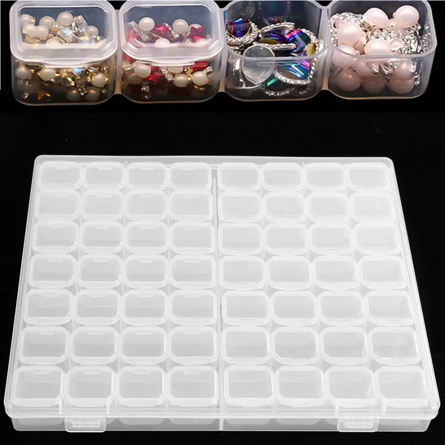 

Nails Accessoires 56 Slots Desktop Nail Polish Art Storage Box Case Organizer Jewelry Accessories Container Manicure
