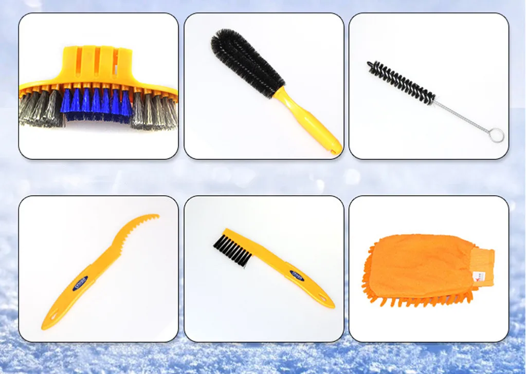 

Bike Tool Bicycle Accessories 6pcs Bicycle / Cycle Bike Cleaning Tool Kit Chain Wheel Brushes Set