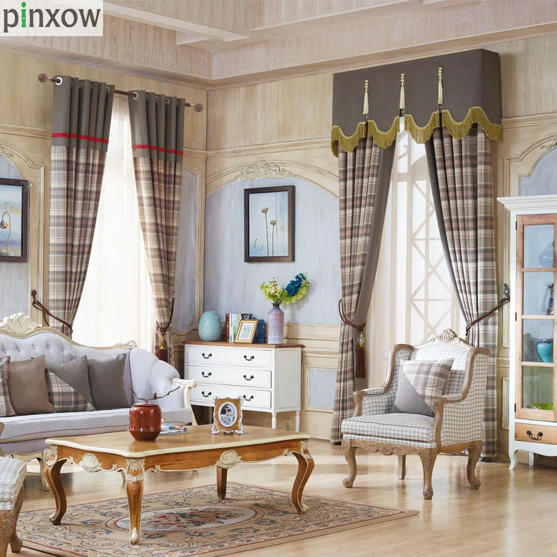  Plaid  Window Treatments Curtains For Living  Room  Blackout 