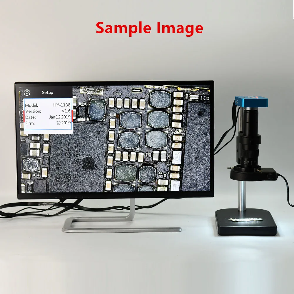 Промышленный микроскоп с камерой 21 МП HDMI USB 180X C mount зум объектив 60 светодиодный