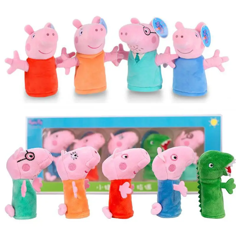 Горячая Распродажа оригинальные Peppa Pig плюшевые марионетки Peppa Джордж семья палец кукла родитель-детская игра плюшевые куклы Детская игрушка 1 шт