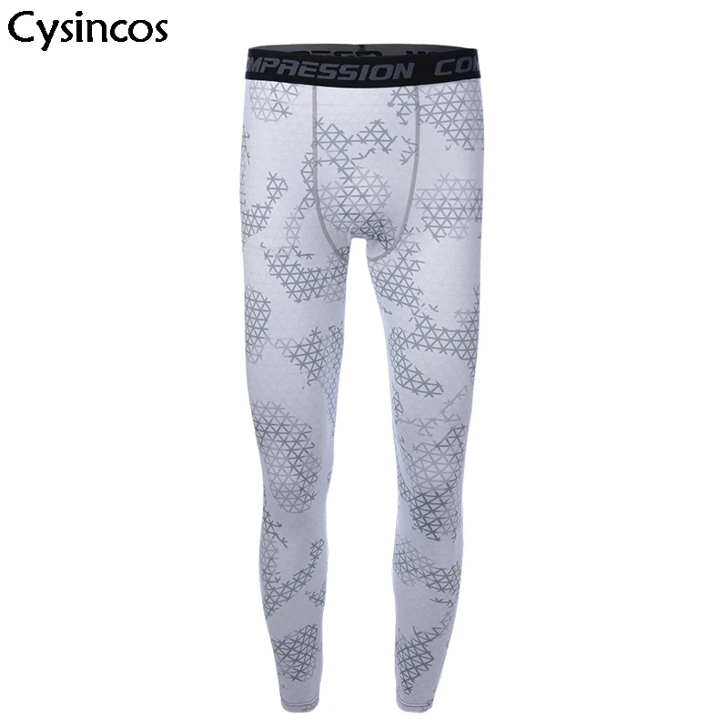 

Cysincos New Fashion Men Running Camouflage Compression Pants Jogging Sport Trouser Plus Size Fitness Leggings Calcas Homen Male