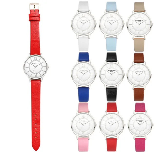Luxury Women Roman Numeral Slim Leather Bracelet Watches Lady Fashion Dress Quar Luxury Women Roman Numeral Slim Leather Bracelet Watches Lady Fashion Dress Quar