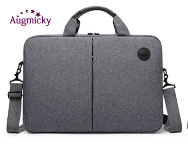 Сумка на плечо для ноутбука, сумка-мессенджер для путешествий, чехол для ноутбука Dell Macbook Air hp 15,6 дюймов, Женская Мужская сумка, портфель - Цвет: Серый