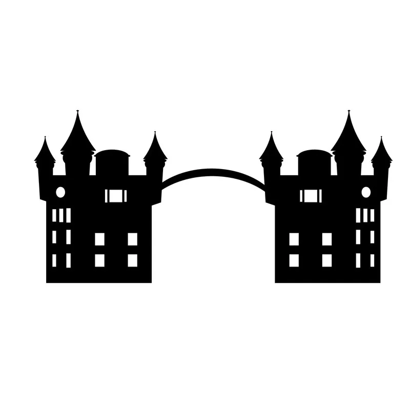 

Fairy Tale Castle Wall Sticker Princess Bedroom Decorative Removable Vinyl High Quality Wall Decor Hollow Out