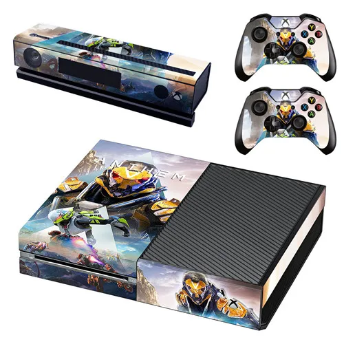 Новая наклейка на кожу для консоли Xbox One и Kinect и 2 контроллера для Xbox One, Виниловая наклейка на кожу-гимн - Цвет: GSTM2441