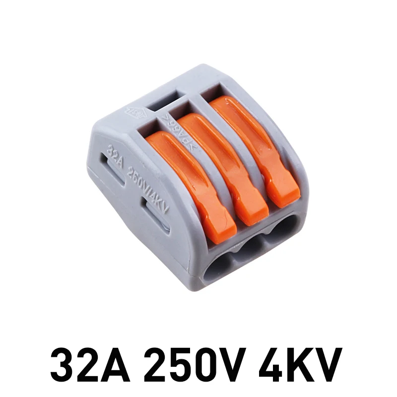 

New 20pcs/Lot Mini Fast Wire Connector,PCT(222-213 Universal Compact Wiring Connector 3 Pin Push-In Conductor Terminal Block