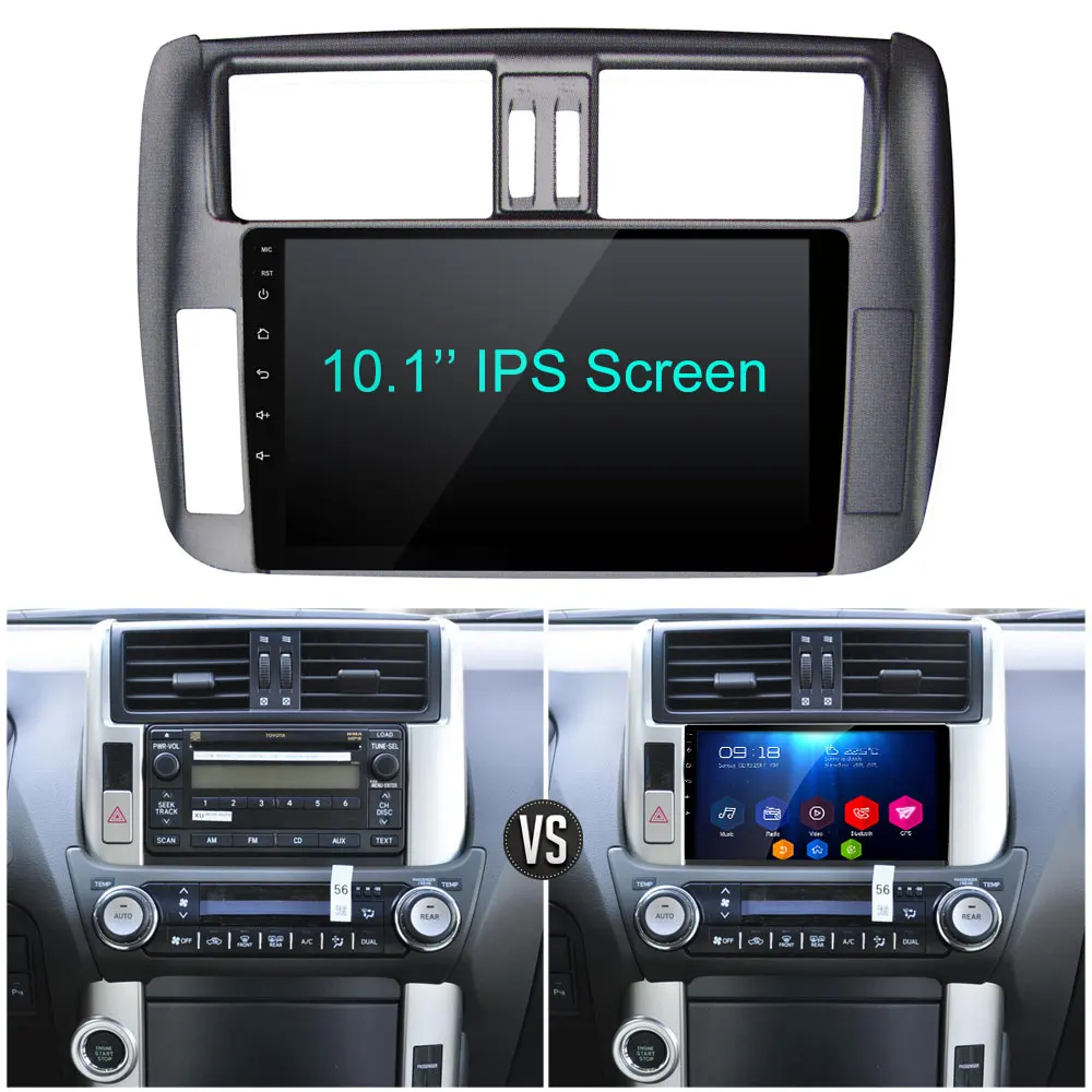 Cheap 9" IPS 4G DSP Carplay Android 8 Octa Core 4GB RAM 64GB Car DVD Player GPS Glonass For Toyota Land Cruiser Prado LC150 2010-2013 0