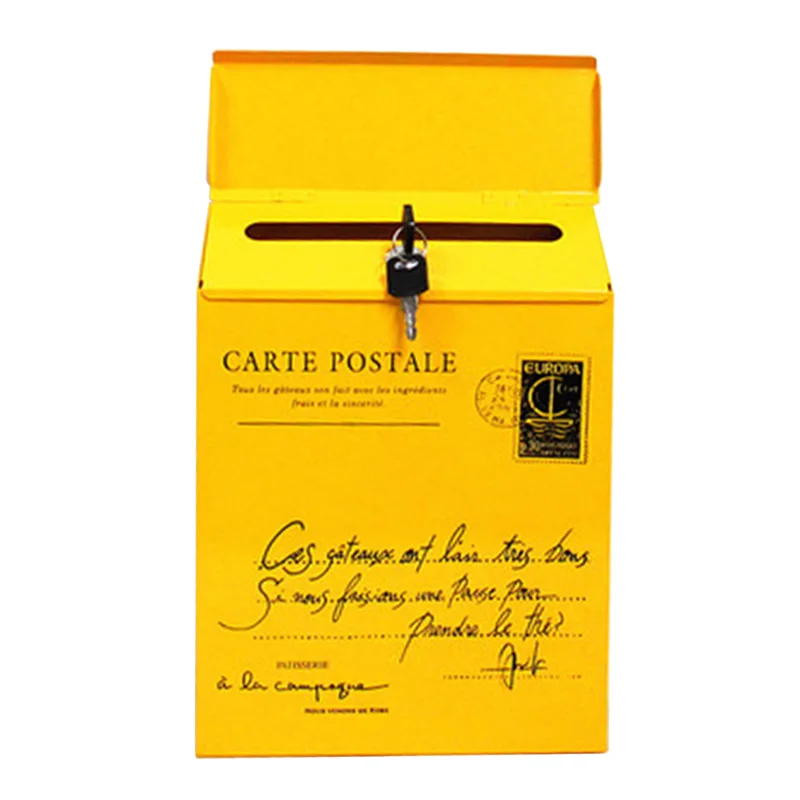 Водонепроницаемый наружный металлический почтовый ящик 2 ключа почтовый ящик для писем настенный запираемый