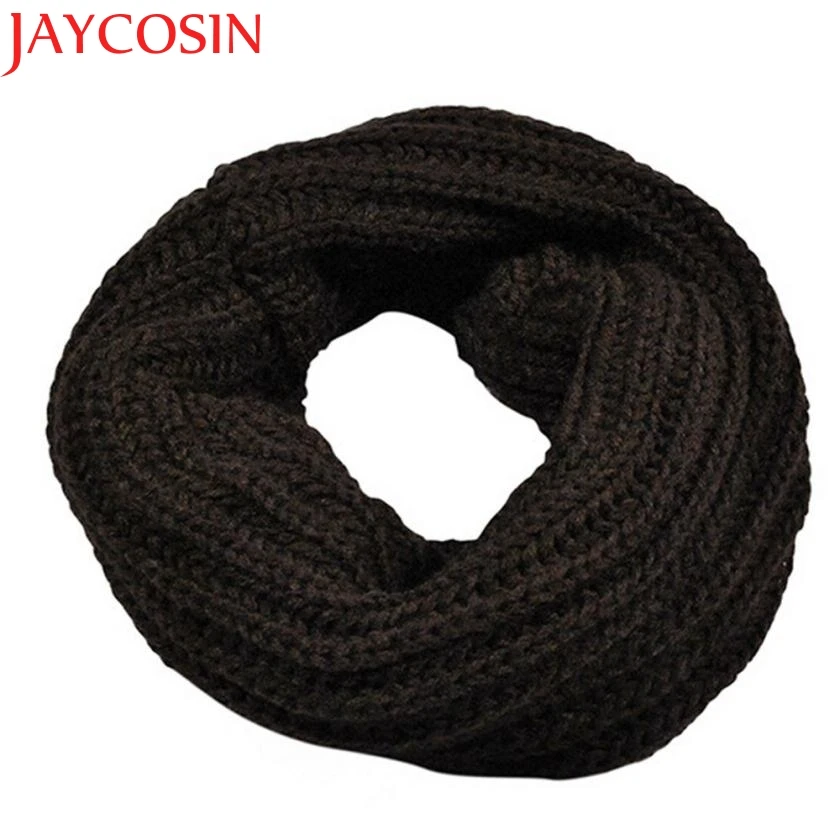 

JAYCOSIN Autumn Winter Boy's Girl's Knitted Circle Wool Scarf Shawl Wrap Winter Warm Collar Drop Shipping Drop Shipping