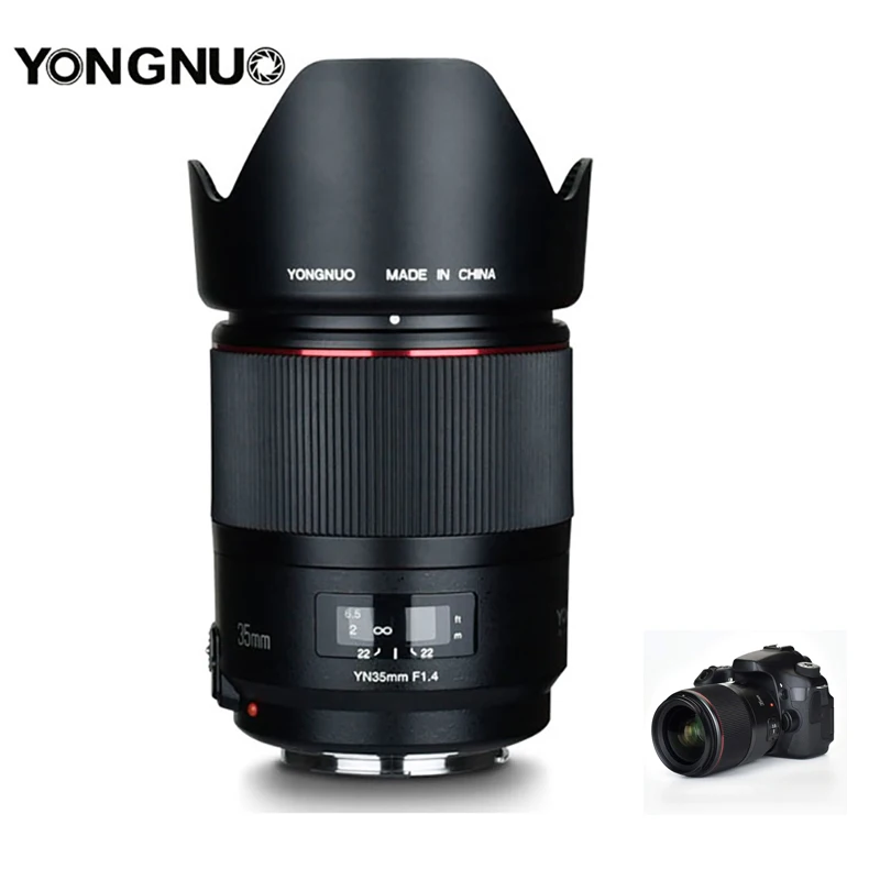 

YONGNUO YN35mm F1.4 Wide-Angle Prime Lens Full Frame Lense for Canon DSLR Cameras 70D 80D 5D3 MARK II 5D2 5D4 600D 7D2 6D 5D