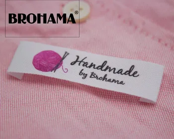 

Sewing labels / custom brand labels, Hand knitting, clothing labels, fabric 100% cotton, High quality printing (MD0028)