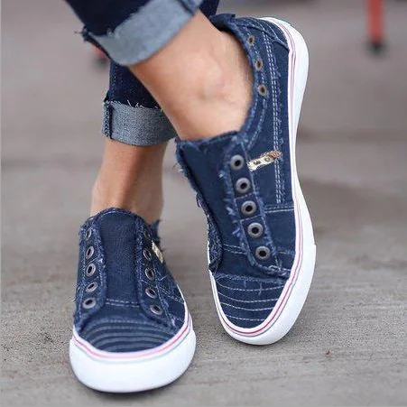

Canvas flats shoes women spring slip on comfortable loafers ladies fashion platform female footwear plus size zapatos de mujer