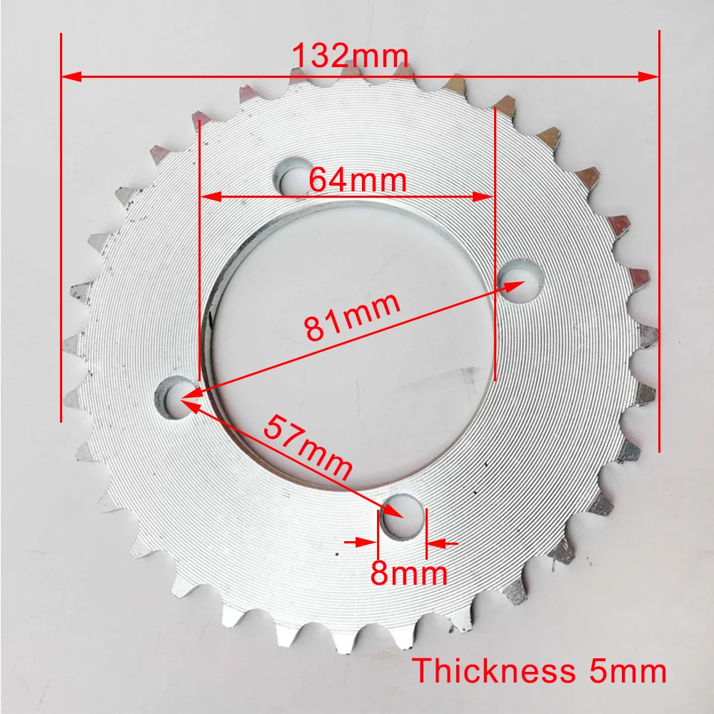 

32 Teeth 64mm Rear Chain Sprocket Electric Tricycle 420 Chain Sprocket Scooter Electric Bicycle Accessories