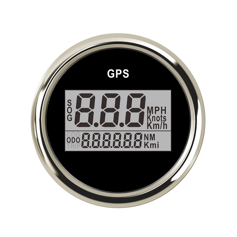 2'' 52mm Waterproof Digital GPS Speedometer Odometer For Car Boat With Backlight 12V/24V Car