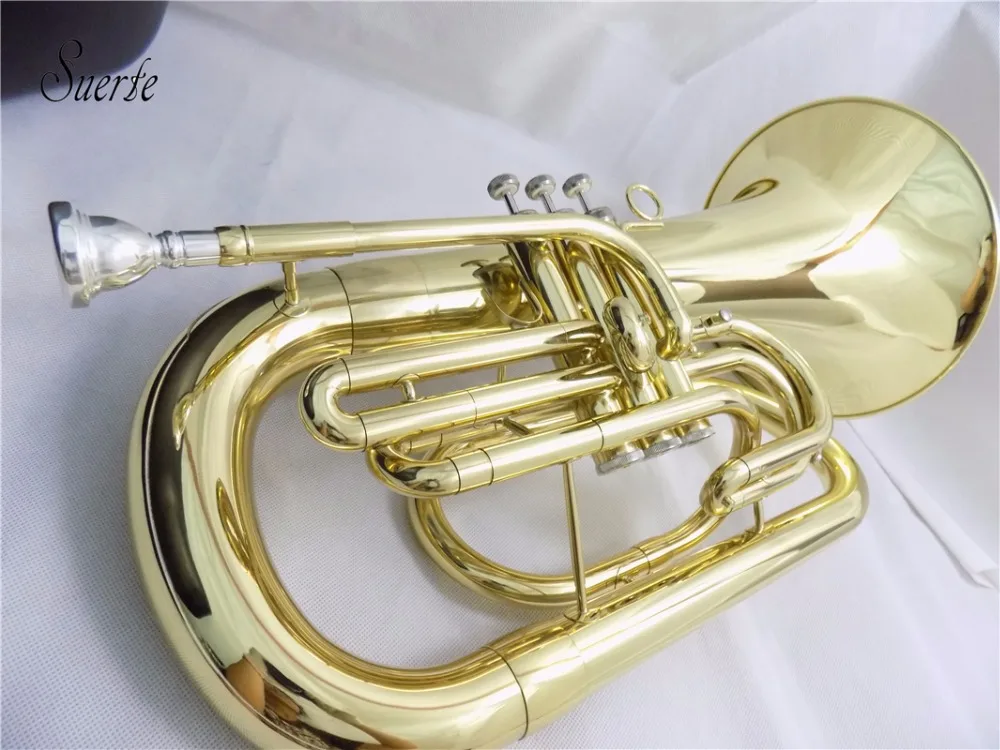 Bb Marching euphonium чехол с мундштуком желтый латунный euphonium Horn Музыкальные инструменты