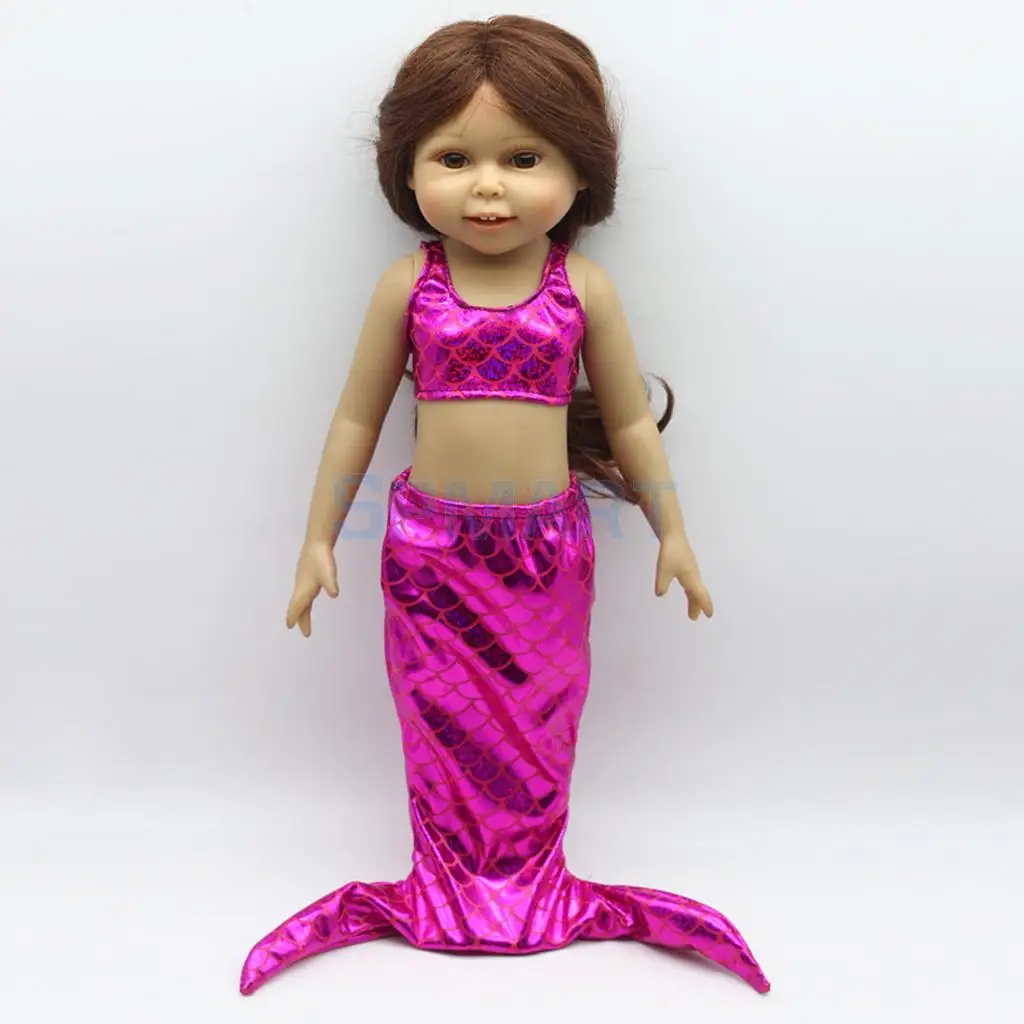 Mermaid Tail Swimsuit Swimwear Clothing Set for 18'' My Life Journey
