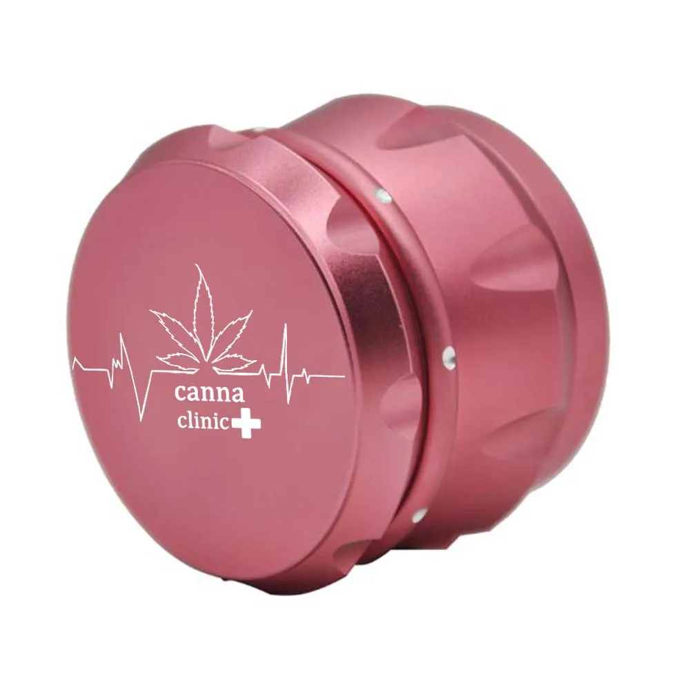 HONEYPUFF Speaker Shape Herb Grinder Aircraft Aluminum Grinder 56 MM 4 Layers Crusher Herb Tobacco Grinder Spice Crusher - Цвет: Pink-CannaClinic