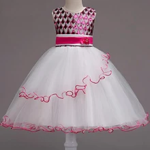 CAILENI/платье для девочек; сетчатые Детские праздничные платья с блестками; винтажные Детские бальные платья на свадьбу; детская одежда для дня рождения для девочек