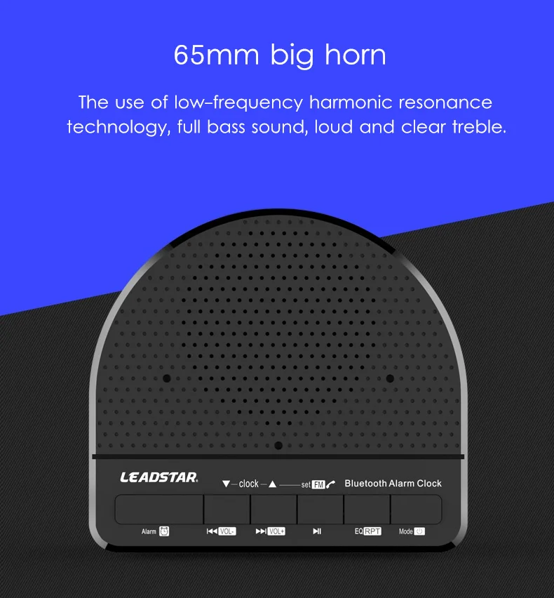 LEADSTAR MX-17 Будильник bluetooth динамик 2 в 1 беспроводной динамик сабвуфер FM радио домашняя кровать динамик с держателем для телефона