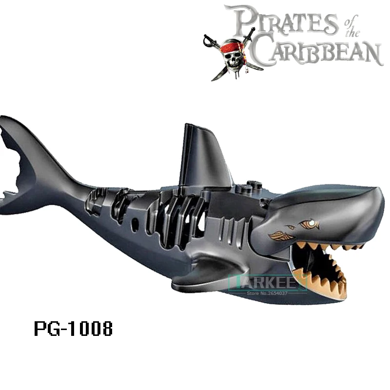 

Educational Blocks PG1008 Ghost zombie shark Pirates of the Caribbean Captain Jack Davy Jones Figures Superhero Bricks Kids Toys