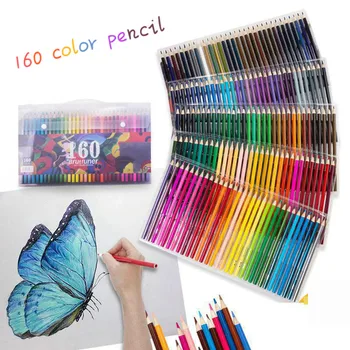 

120/136/160 Colors Wood Colored Pencils Set Cor Artist Painting Oil Color Pencil For School Drawing Sketch Art Supplies