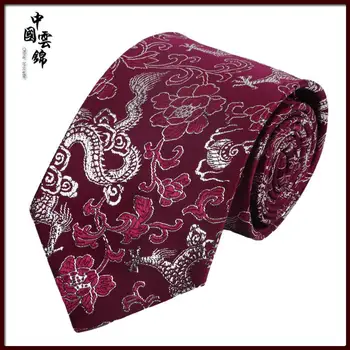 

Exquisite Nanjing Yunjin Tie Traditional Chinese Style Specialty Crafts Gift High Quality New Year Office Gift Royal Neckties