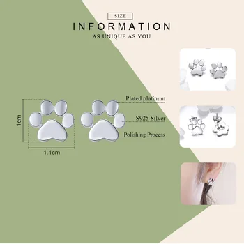 Footprints Animal Dog Earrings1