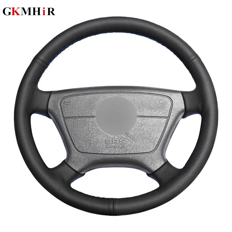 

DIY Black Artificial Leather Car Steering Wheel Cover for Mercedes Benz E-Class W210 E 200 240 280 320 1995-2002 W1