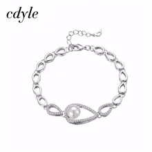 Cdyle, украшенные кристаллами, модные браслеты для женщин, браслет и браслет, модные, имитация жемчуга, элегантные ювелирные изделия