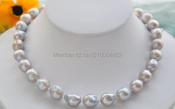 

shitou 00869 Lustre 17" round BAROQUE Edison PEARL NECKLACE