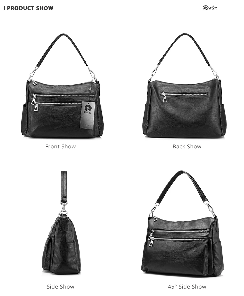 REALER сумки на плечо дизайнерские сумки высокого качества сумки через плечо для женщин сумки-мессенджеры имеют несколько карманов для бизнеса