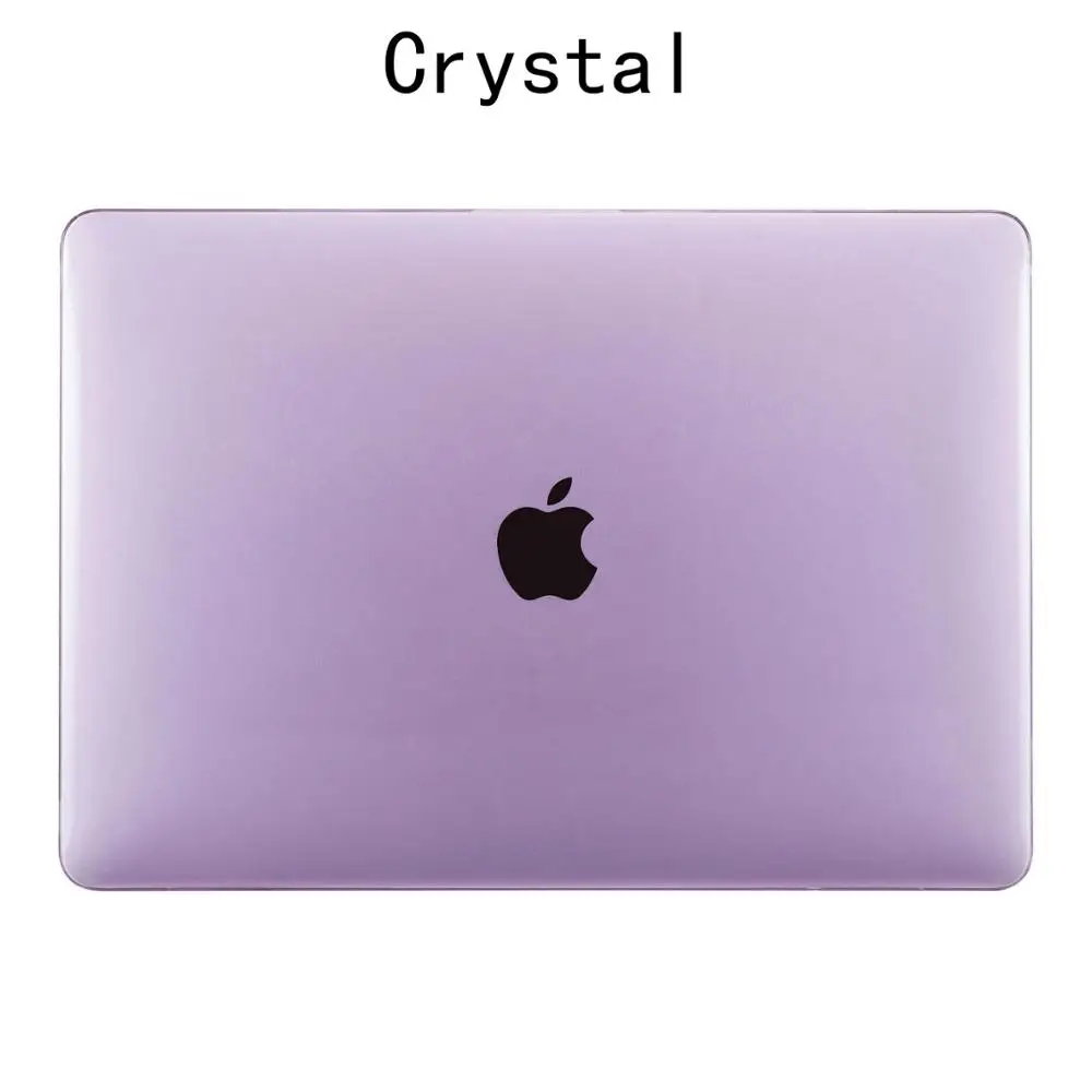 purple Crystal PFHEU, Кристальные просвечивающие для ноутбука чехол для Apple MacBook Pro retina Air 11 12 13 15 для mac book Air 13 New Pro 13 15 дюймов shell - Цвет: purple Crystal