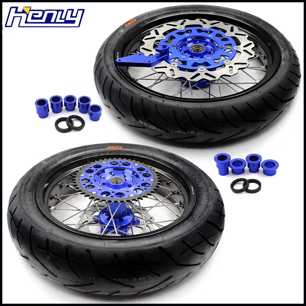

3.5/4.25 COMPLETE WHEELS SET CST TIRES FOR YAMAHA YZ250F 2001-2019 YZ450F 03-19 BLUE