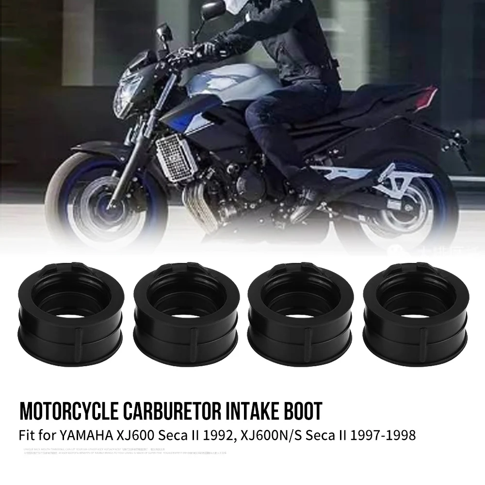 

4Pcs Motorcycle Carb Carburetor Intake Manifold Boot Joint for YAMAHA XJ600 XJ600N/S Seca II New Arrive Carburetor Interface New